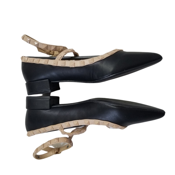 Lulus Audra Black Strappy Studded Low Pointed Toe Heels - Picture 6 of 10